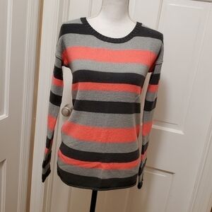 GAP striped sweater size small pink and grey, Preppy, colorful
